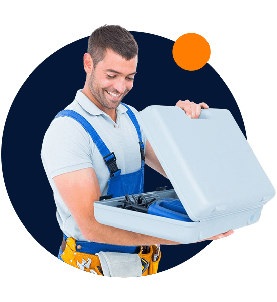 Professional glass repair technician